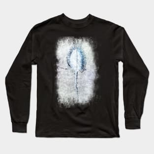 Thistle on a grunge background Long Sleeve T-Shirt